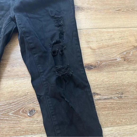 Torrid Premium Black Distressed Skinny Jeans Size 16 - Picture 3 of 10